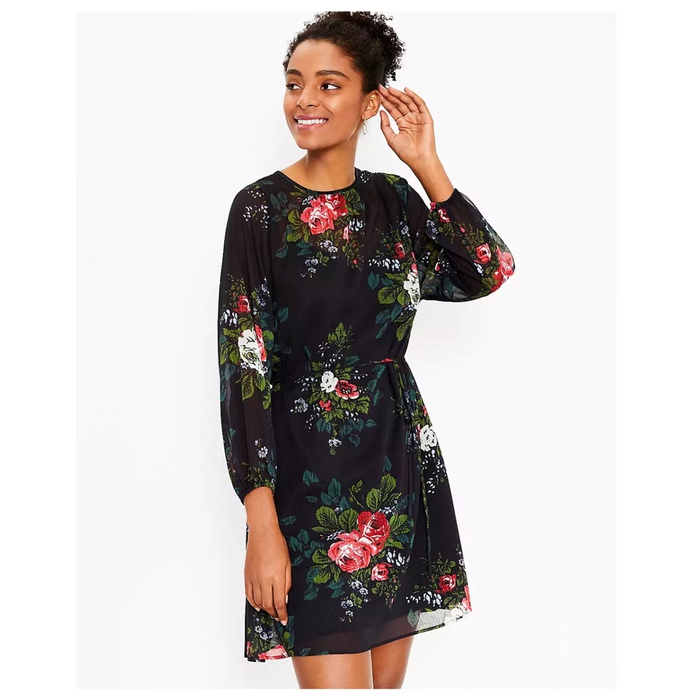 PETITE FLORAL TIE
WAIST DRESS